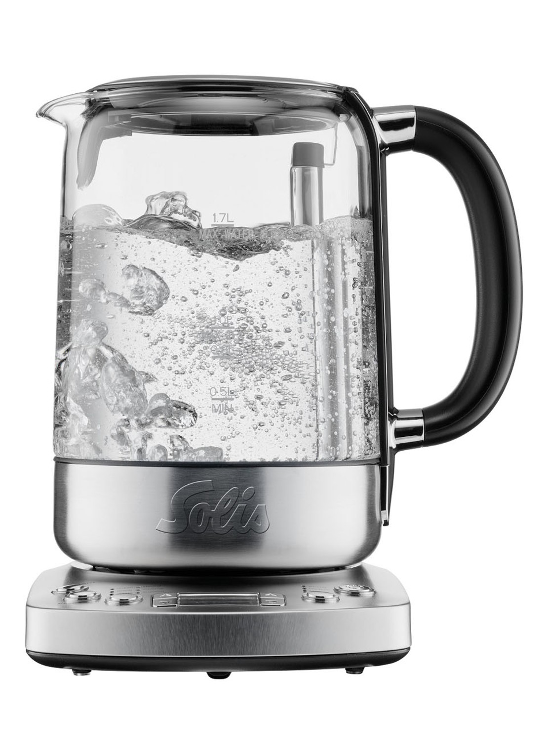 Solis Tea Kettle Automatic waterkoker 1,7 liter 5518 - voorkant 7 zilver
