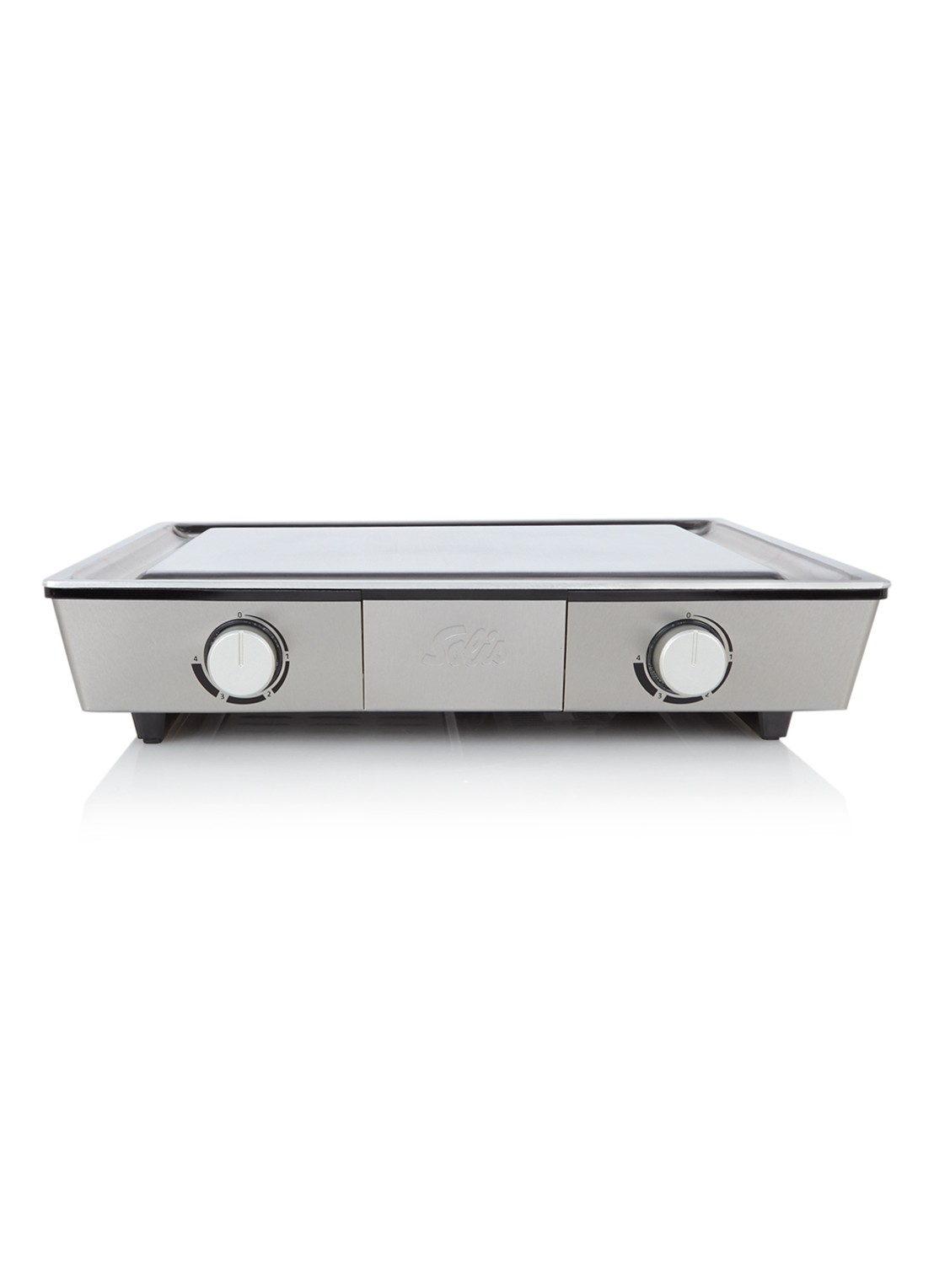Solis Teppanyaki@Home tafelgrill 49 x 39 cm 795 - voorkant zilver