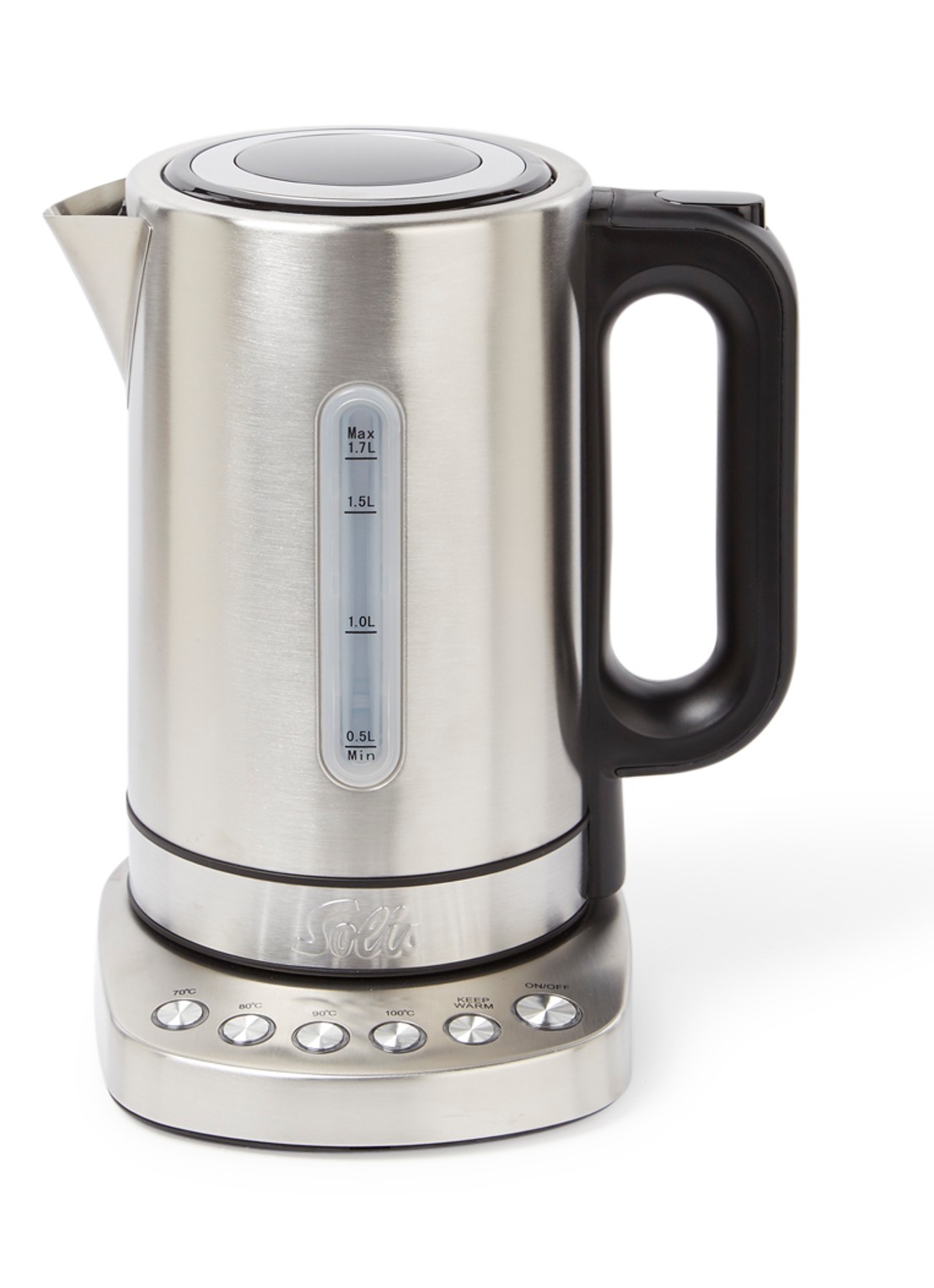 Solis Vario Temp waterkoker 1,7 liter 5516 962.39 - voorkant 2 zilver