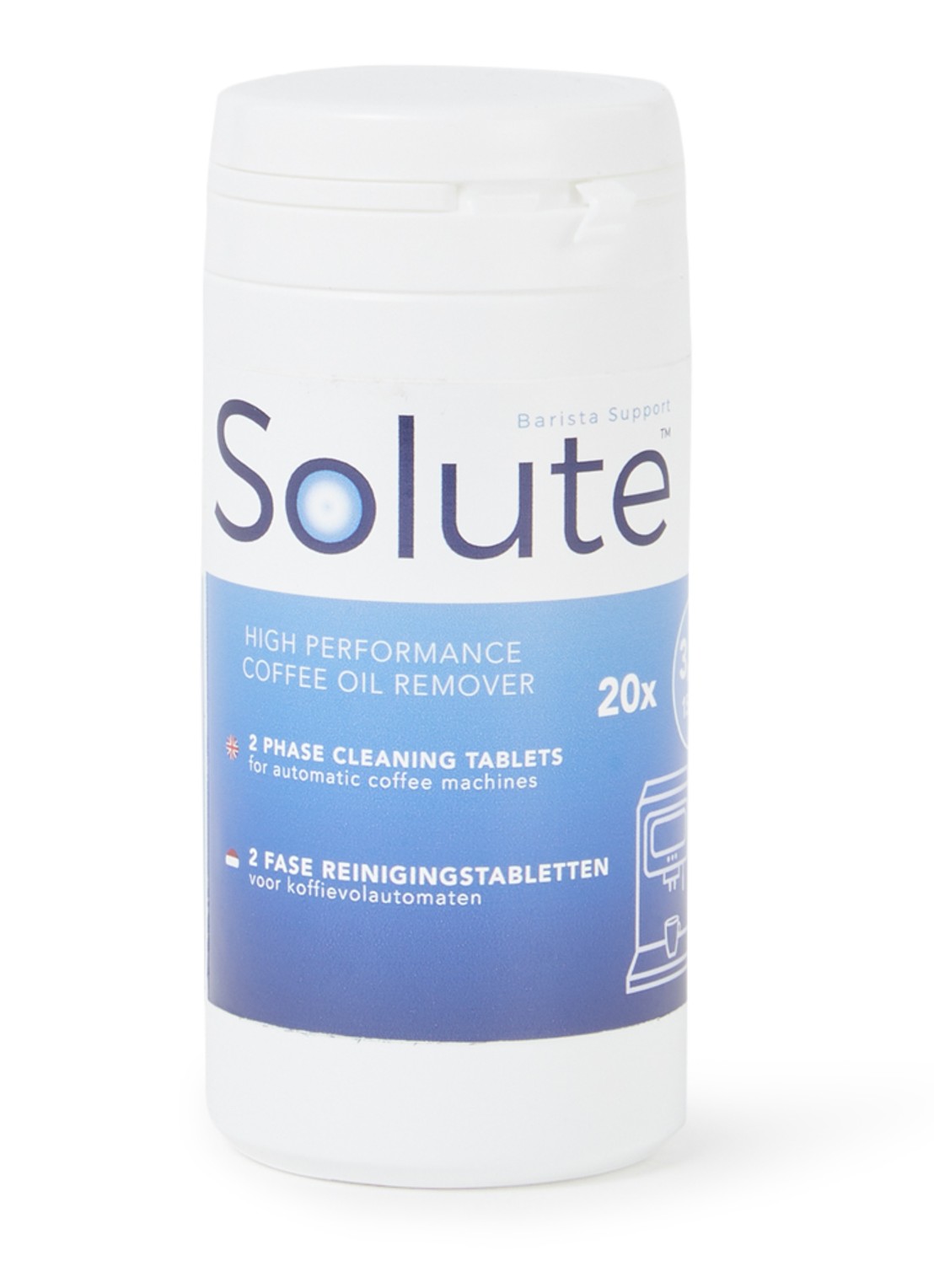 Solute 2 fase reinigingstabletten 20 stuks - voorkant wit