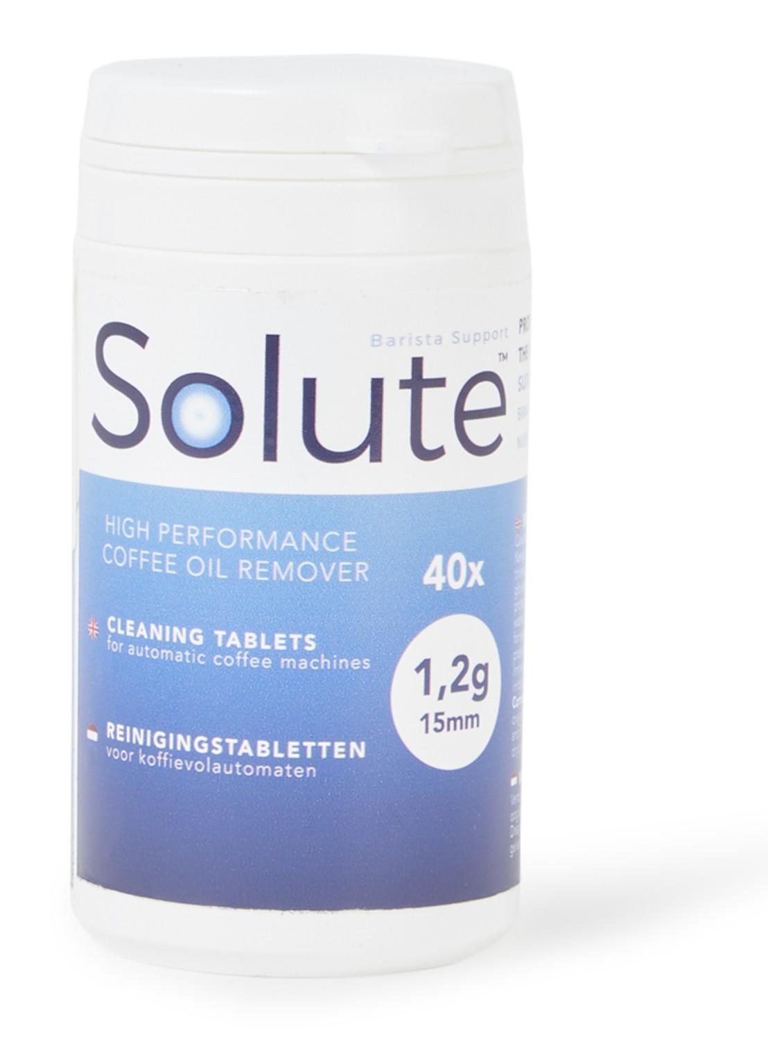 Solute Koffie olie reinigingstabletten tabletten 40 st - voorkant wit