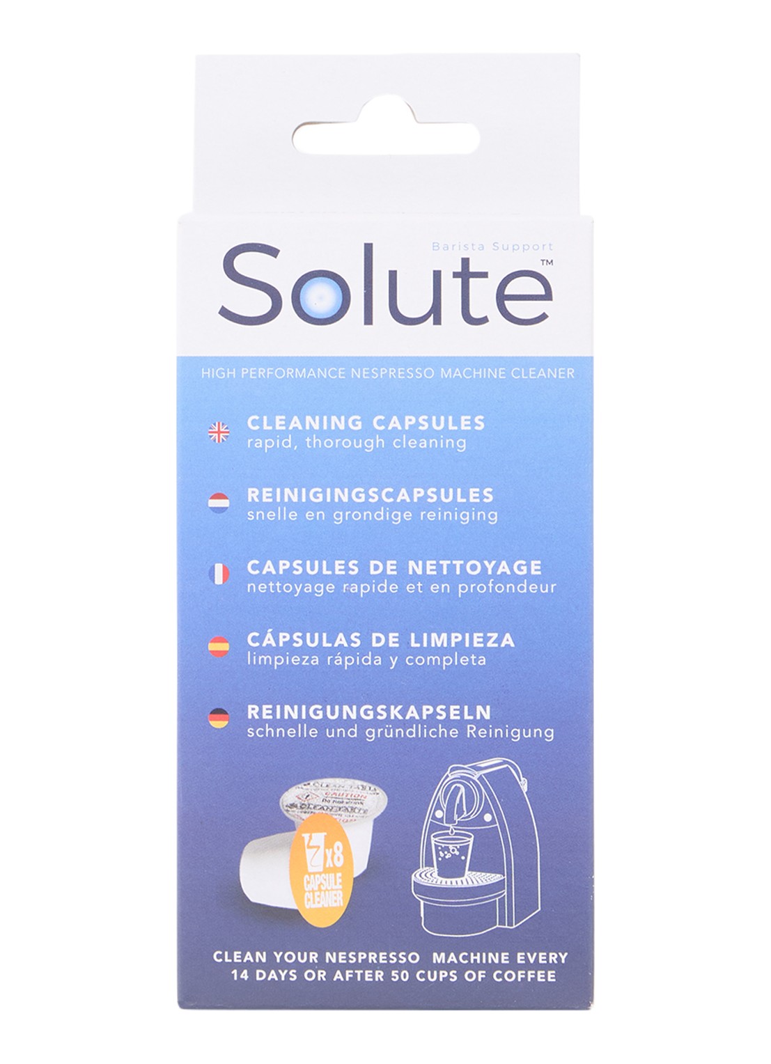 Solute Reinigingscapsules 8 stuks - voorkant undefined