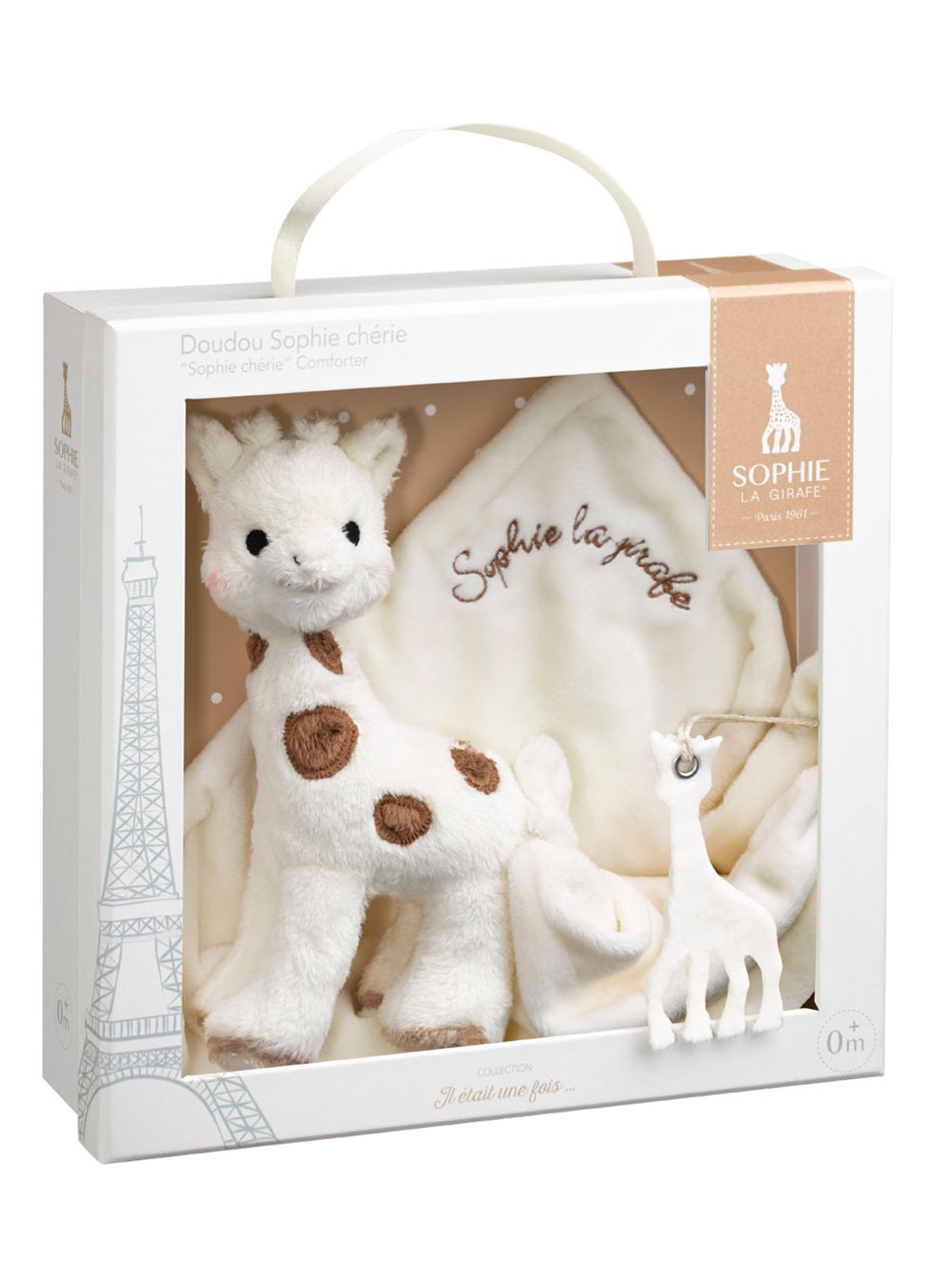 Sophie de Giraf Chérie knuffeldoekje in geschenkdoos - voorkant undefined