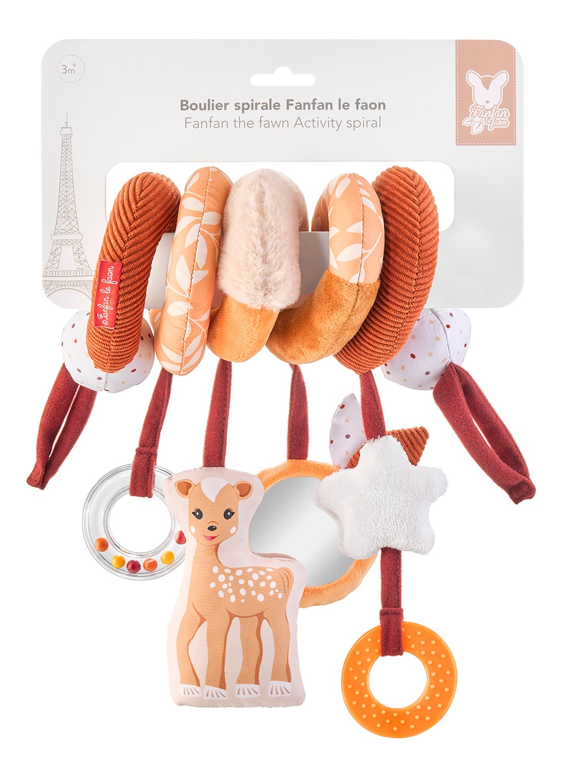 Sophie de Giraf Fanfan activiteitenspiraal - achterkant 3 multicolor