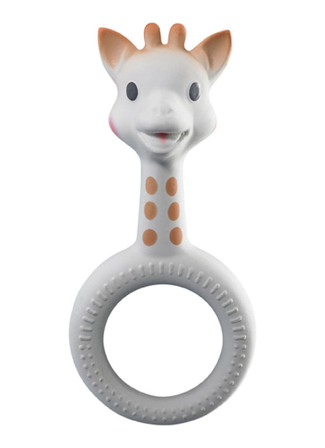 Sophie de Giraf So'Pure bijtspeeltje met ring 14 cm - voorkant 2 wit