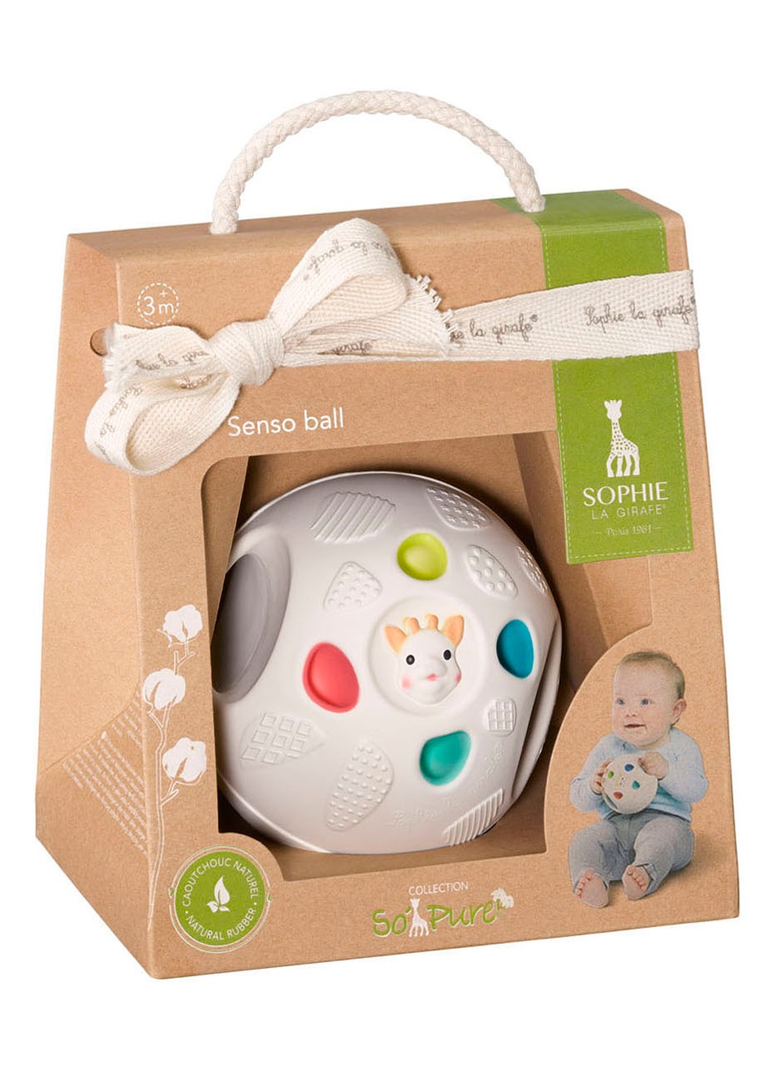 Sophie de Giraf So'Pure Senso'Ball speelbal - voorkant 2 wit