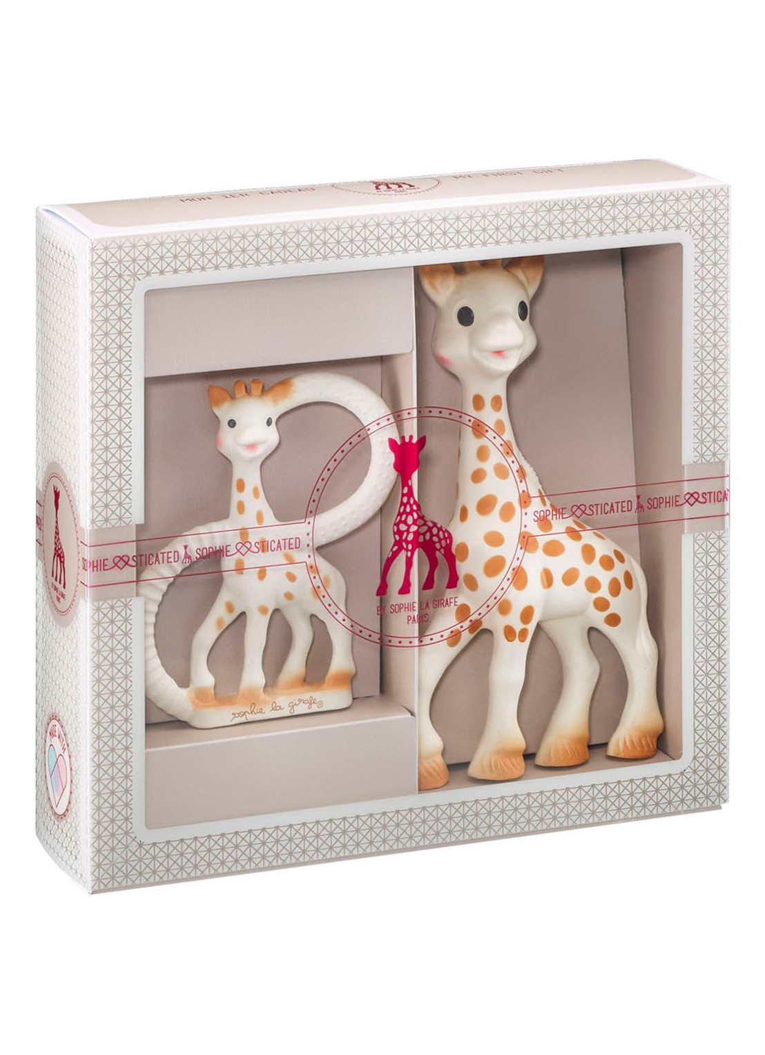 Sophie de Giraf Sophiesticated cadeauset - voorkant 4 wit