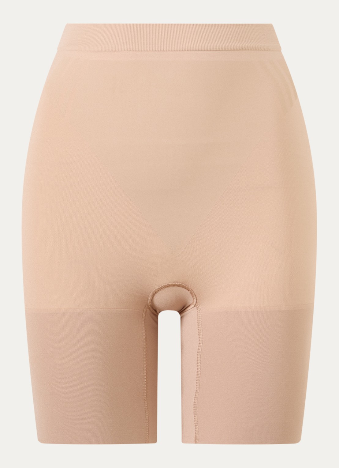 SPANX Configure high waisted corrigerende short - voorkant 2 beige