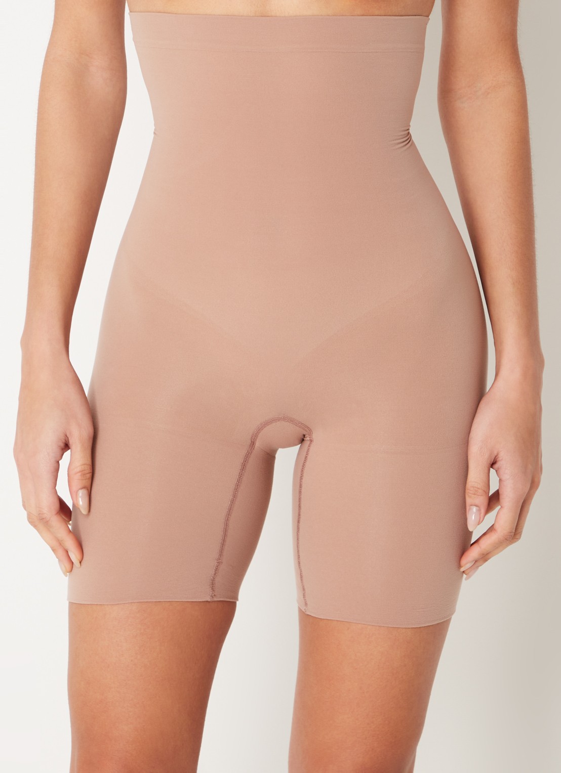 SPANX Everyday high waisted naadloze corrigerende short - detail 3 lichtbruin