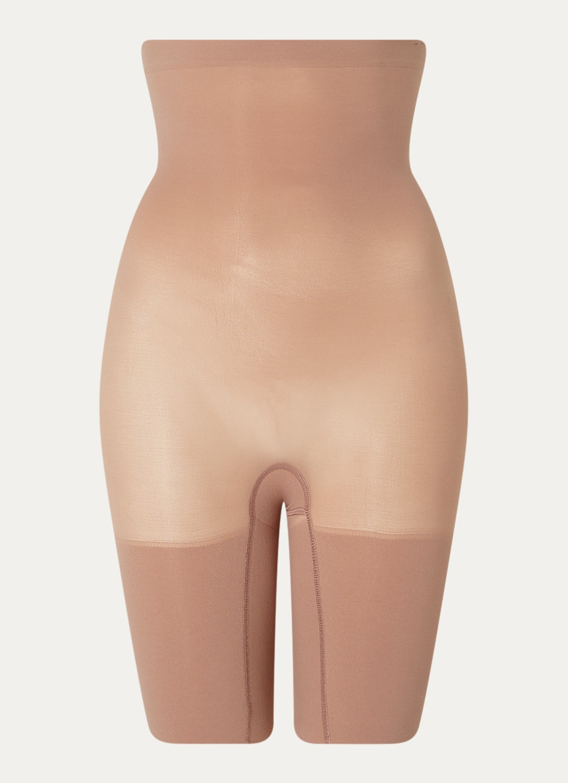 SPANX Everyday high waisted naadloze corrigerende short - voorkant lichtbruin