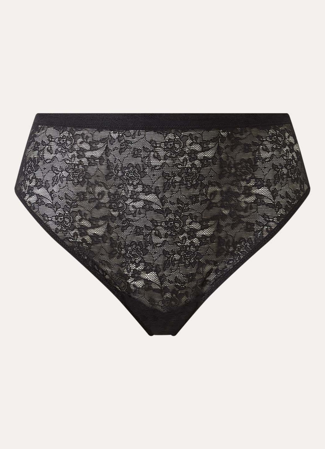 SPANX High waist hipster van kant - voorkant zwart