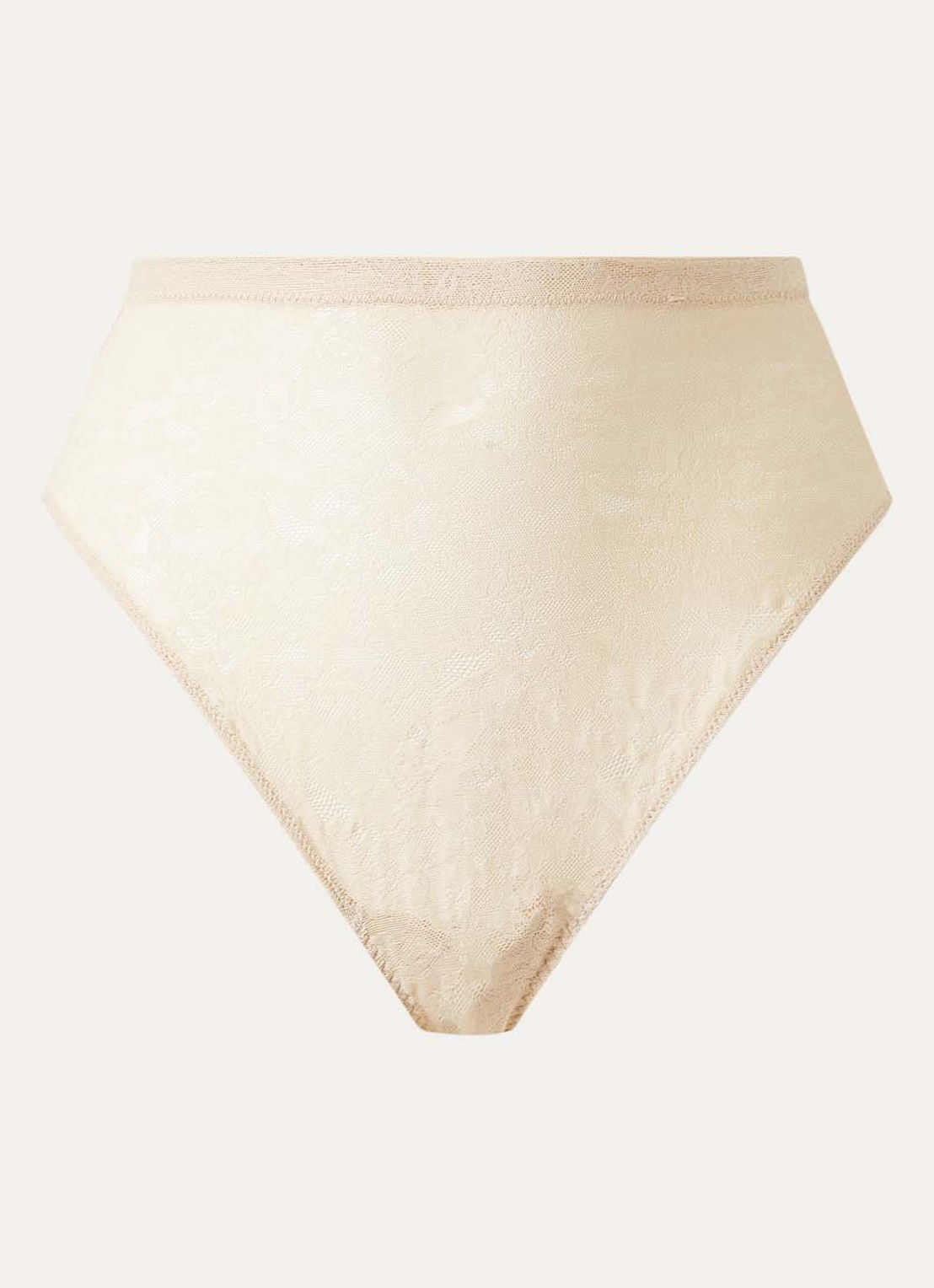 SPANX High waist hipster van kant - voorkant beige