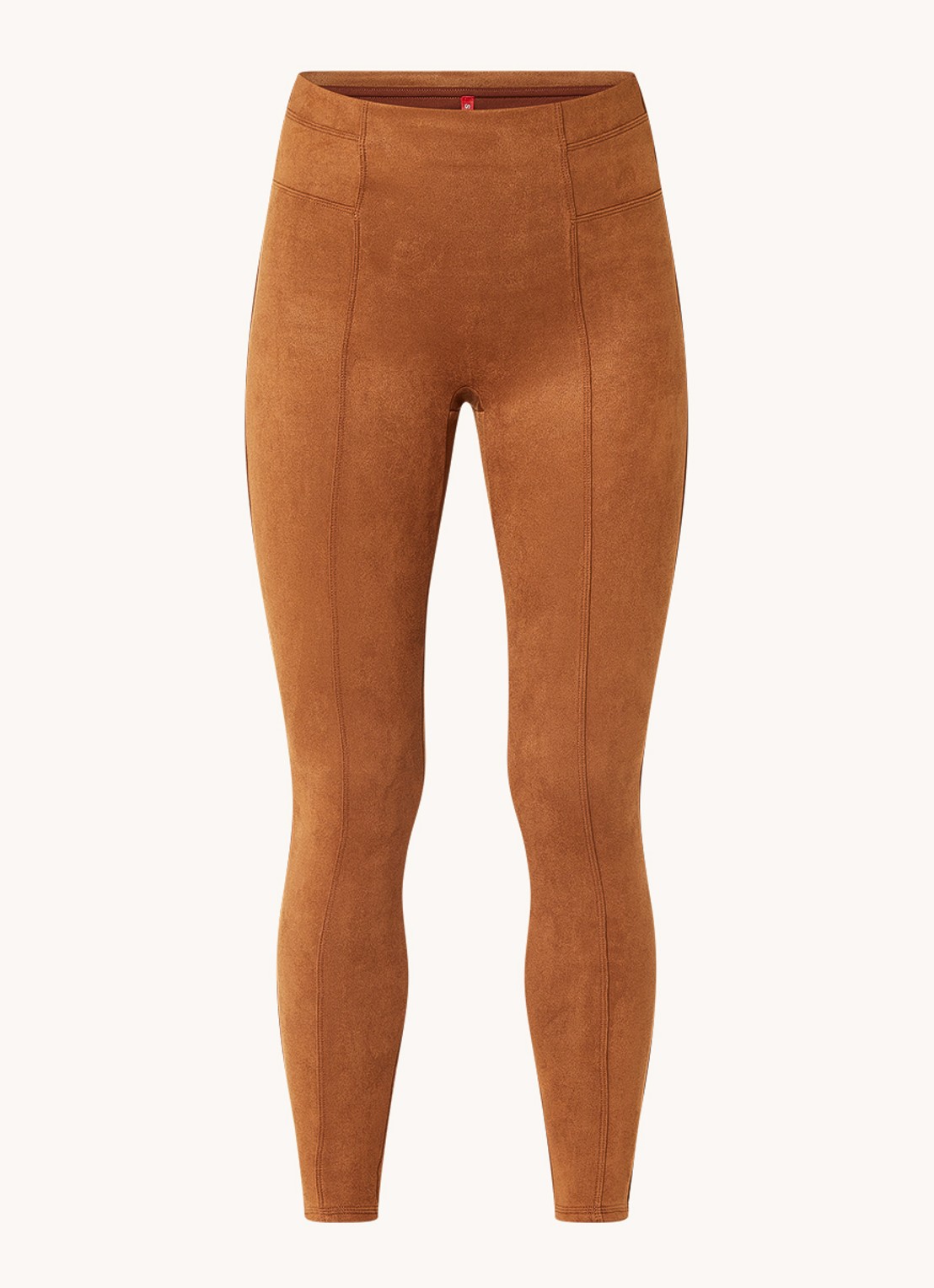 SPANX High waist legging van immitatiesuède  - voorkant 2 cognac