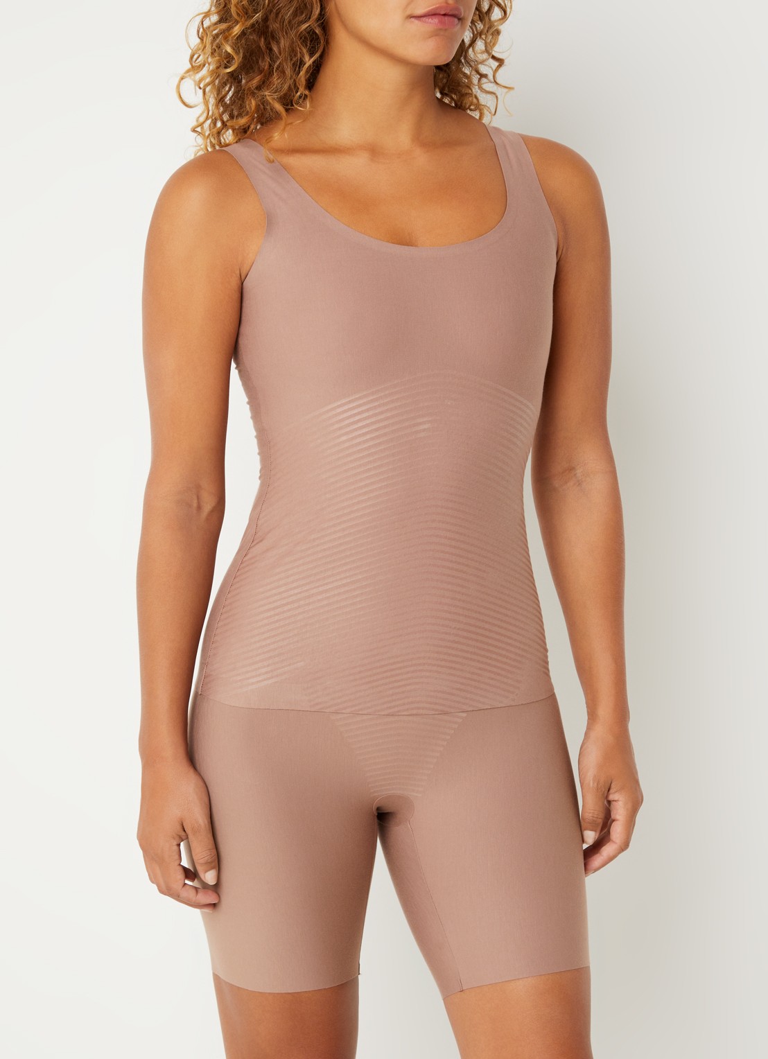 SPANX High waist skinny fit trainingslegging - detail 2 lichtbruin