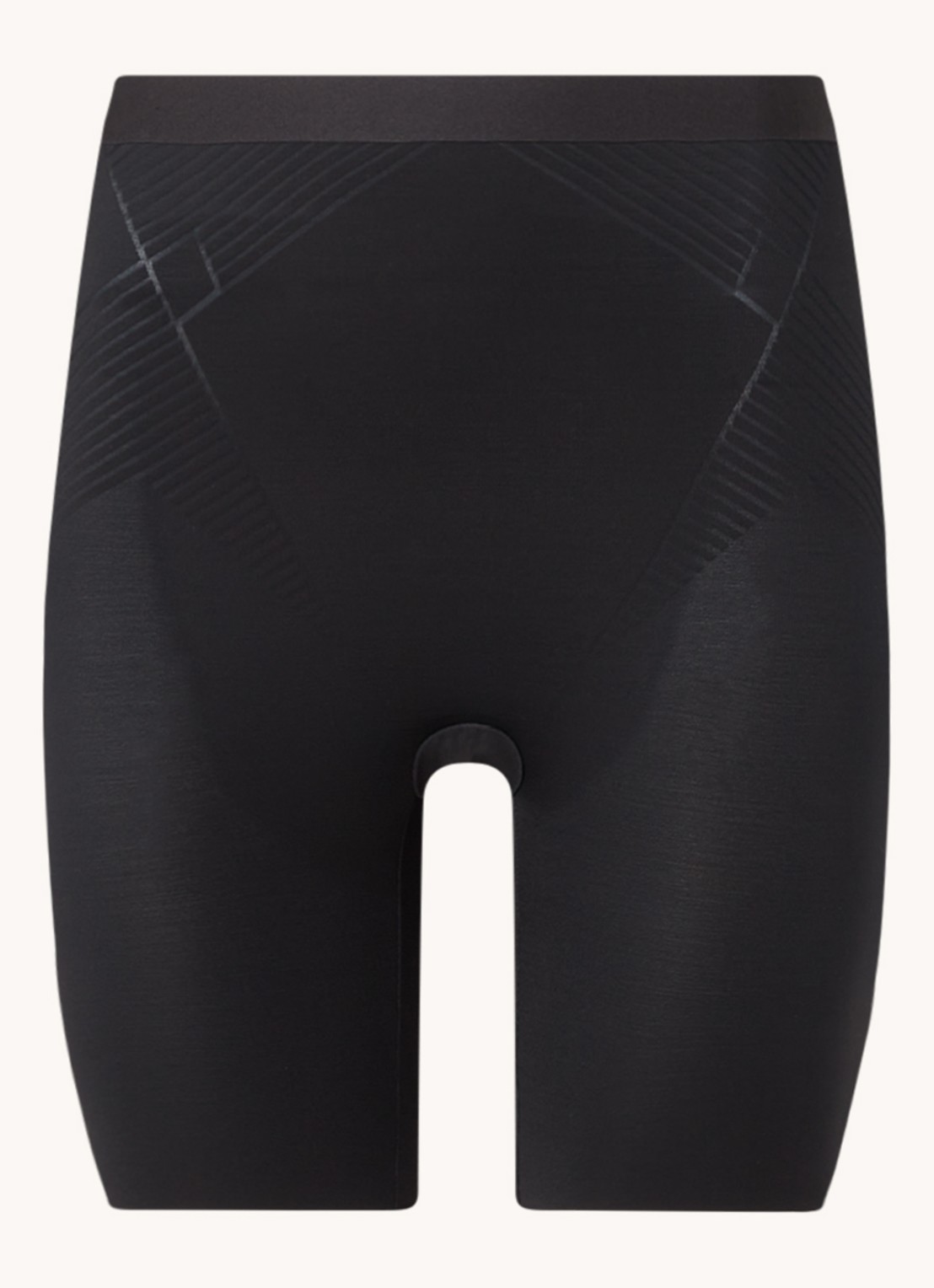 SPANX High waisted corrigerende short - voorkant 2 zwart