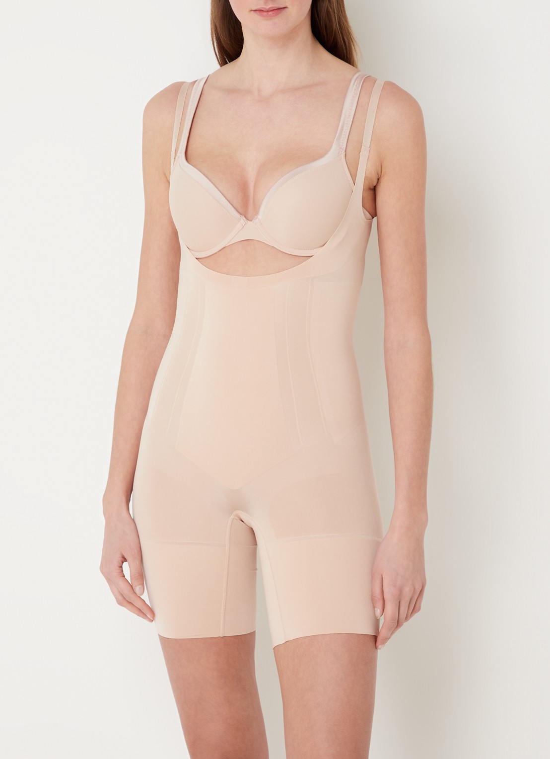 SPANX Oncore corrigerende body - detail 4 donkerbeige