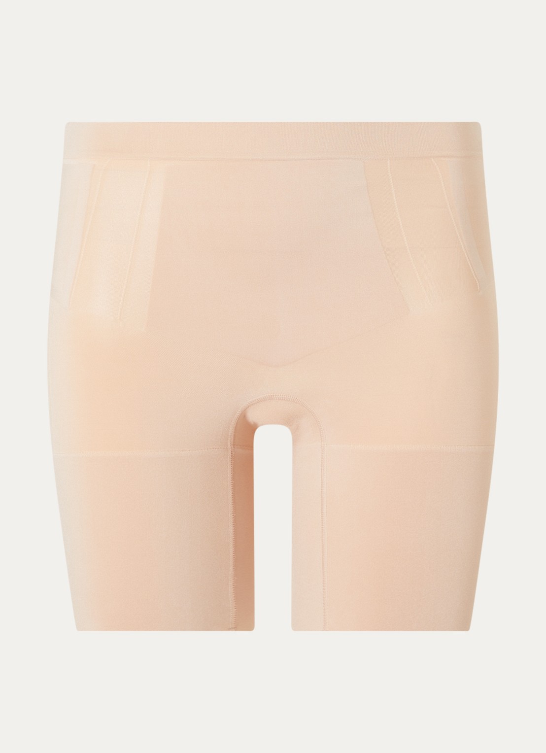 SPANX Oncore high waisted corrigerende short - voorkant 3 lichtbruin