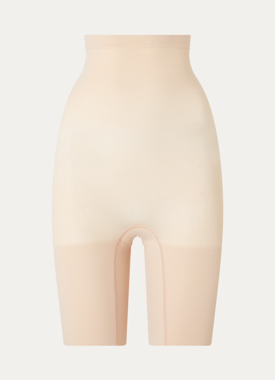 SPANX Seamless Power high waisted corrigerende short - voorkant creme