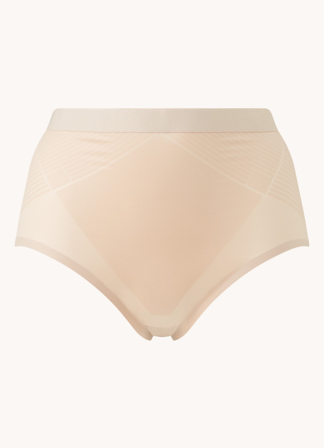 SPANX Thinstincts 2.0 high waisted naadloze corrigerende slip - voorkant 3 beige