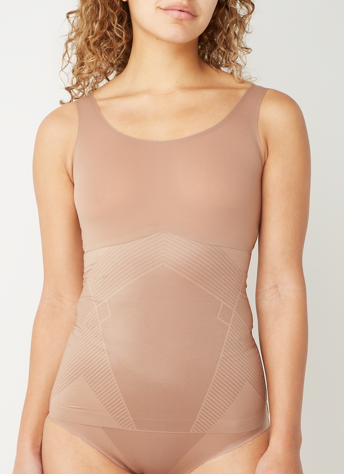 SPANX Thinstincts corrigerende naadloze tanktop - detail 3 taupe