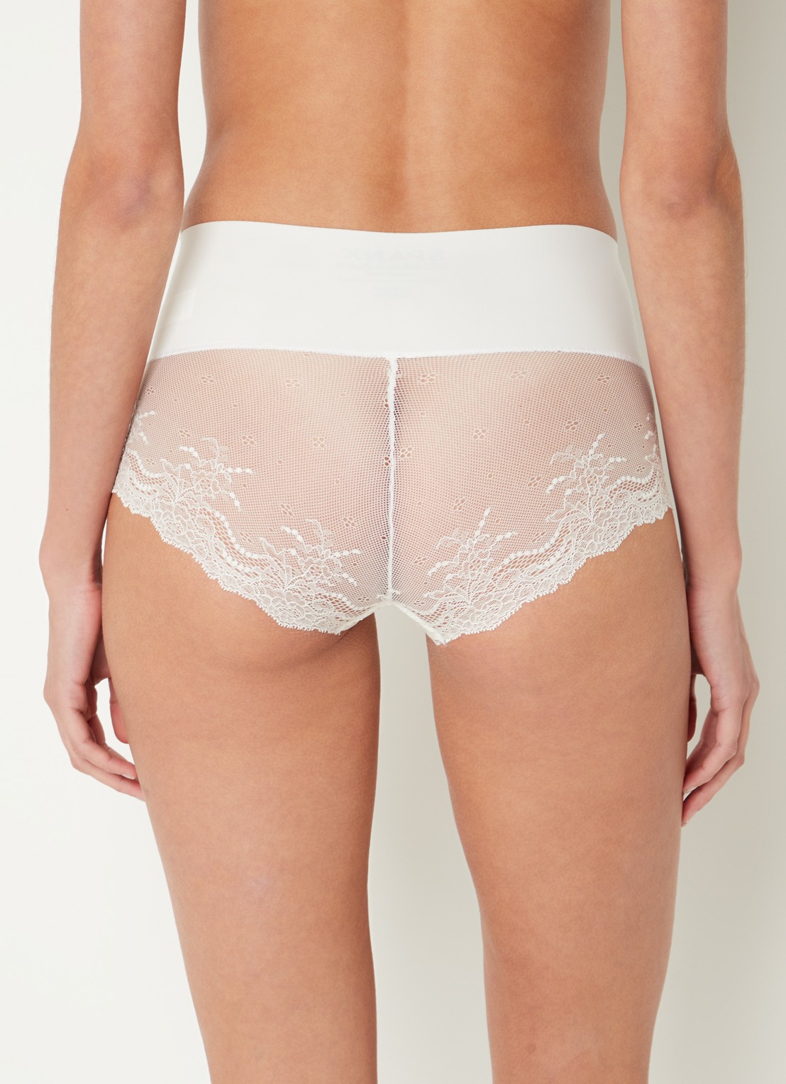 SPANX Undie-tectable corrigerende hipster met kant - achterkant gebroken wit
