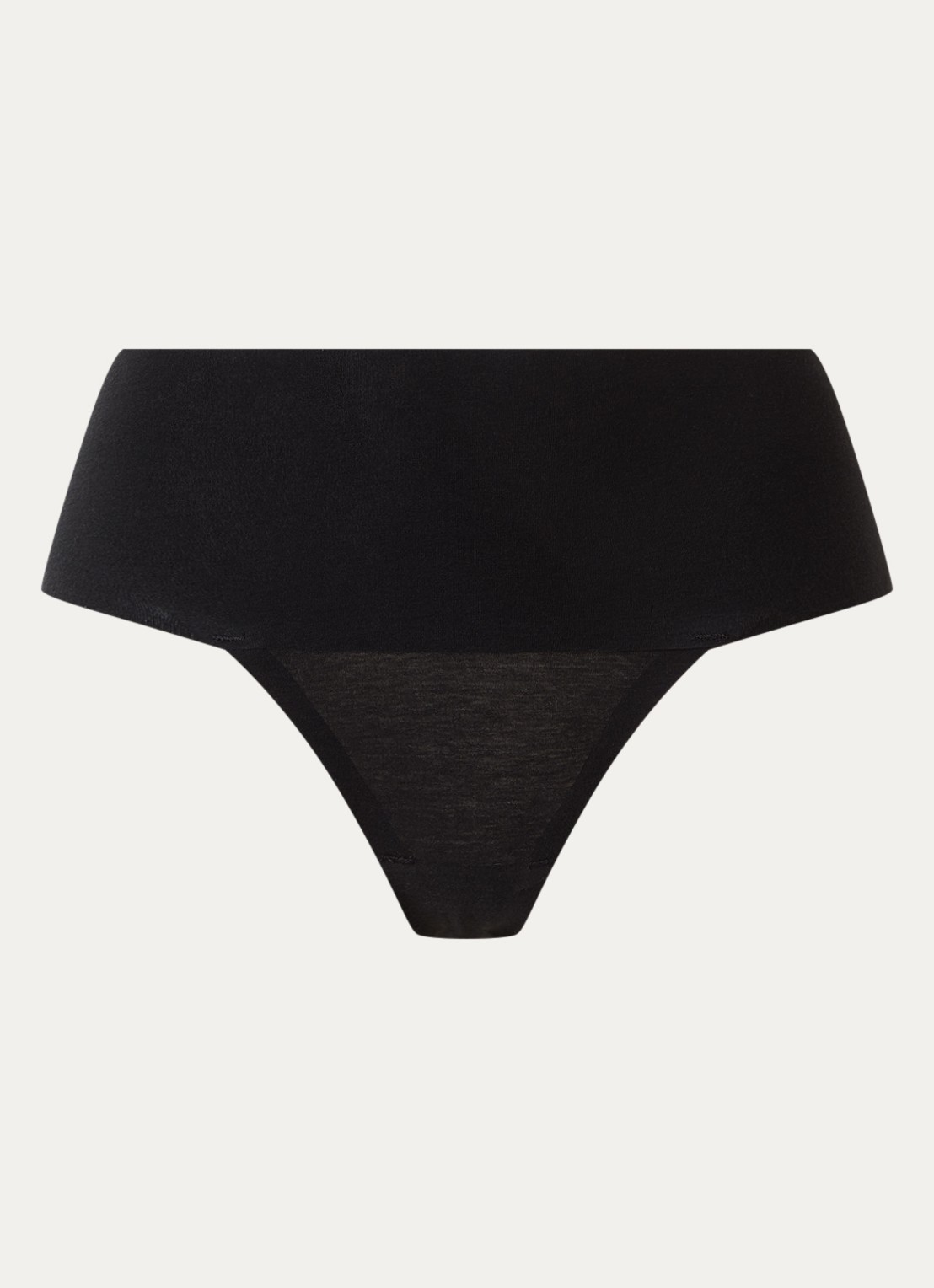 SPANX Undie-tectable high waisted corrigerende string    - voorkant 4 zwart