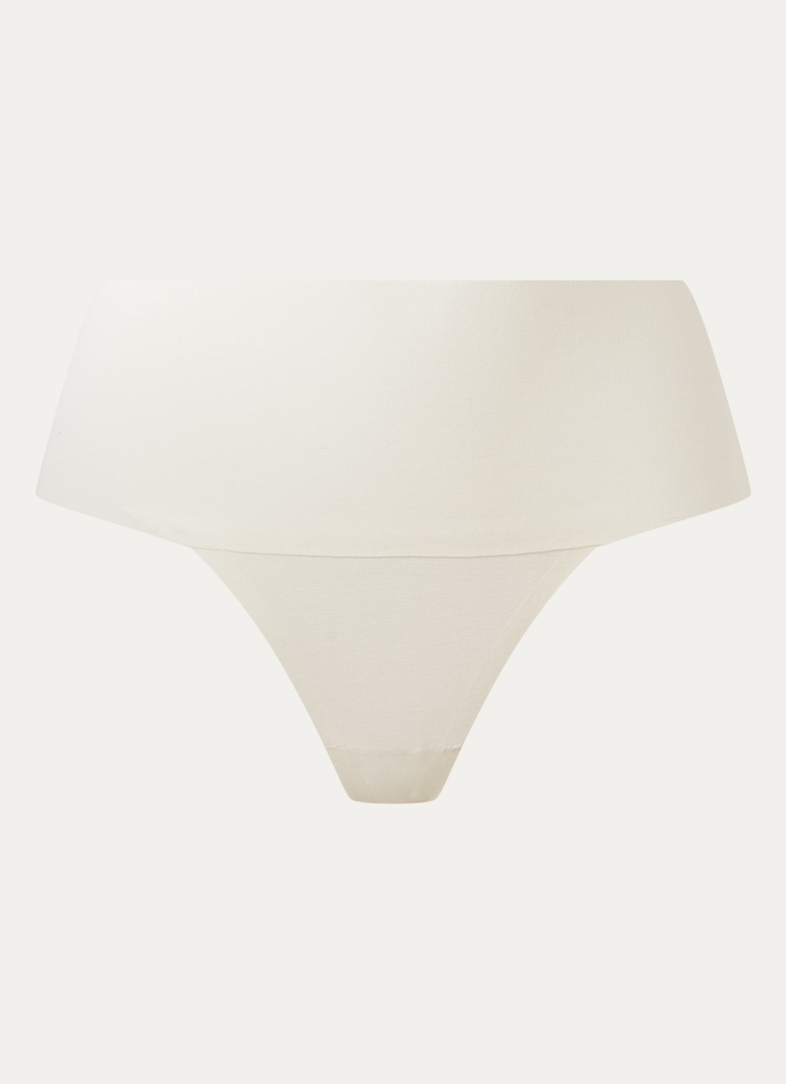 SPANX Undie-tectable high waisted corrigerende string    - voorkant 4 gebroken wit