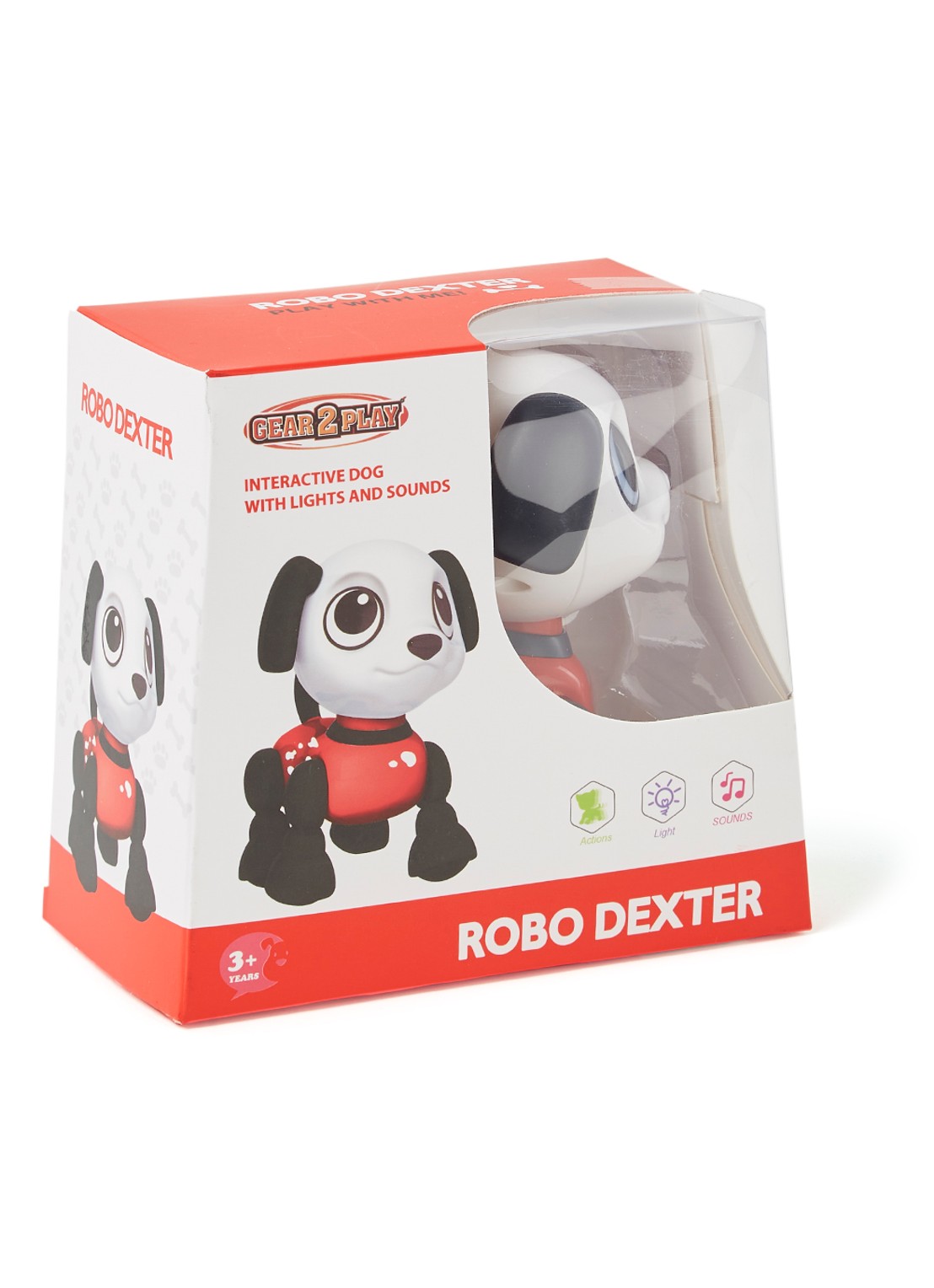 Spectron Robo Dexter interactieve hond - voorkant rood