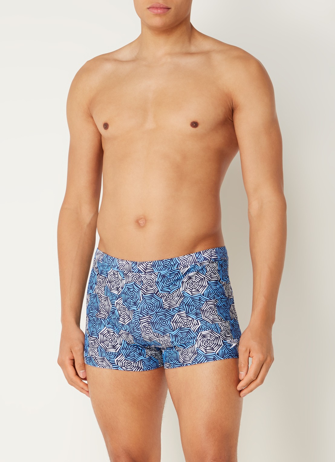 Speedo  Escape zwemboxer met print - voorkant 2 blauw