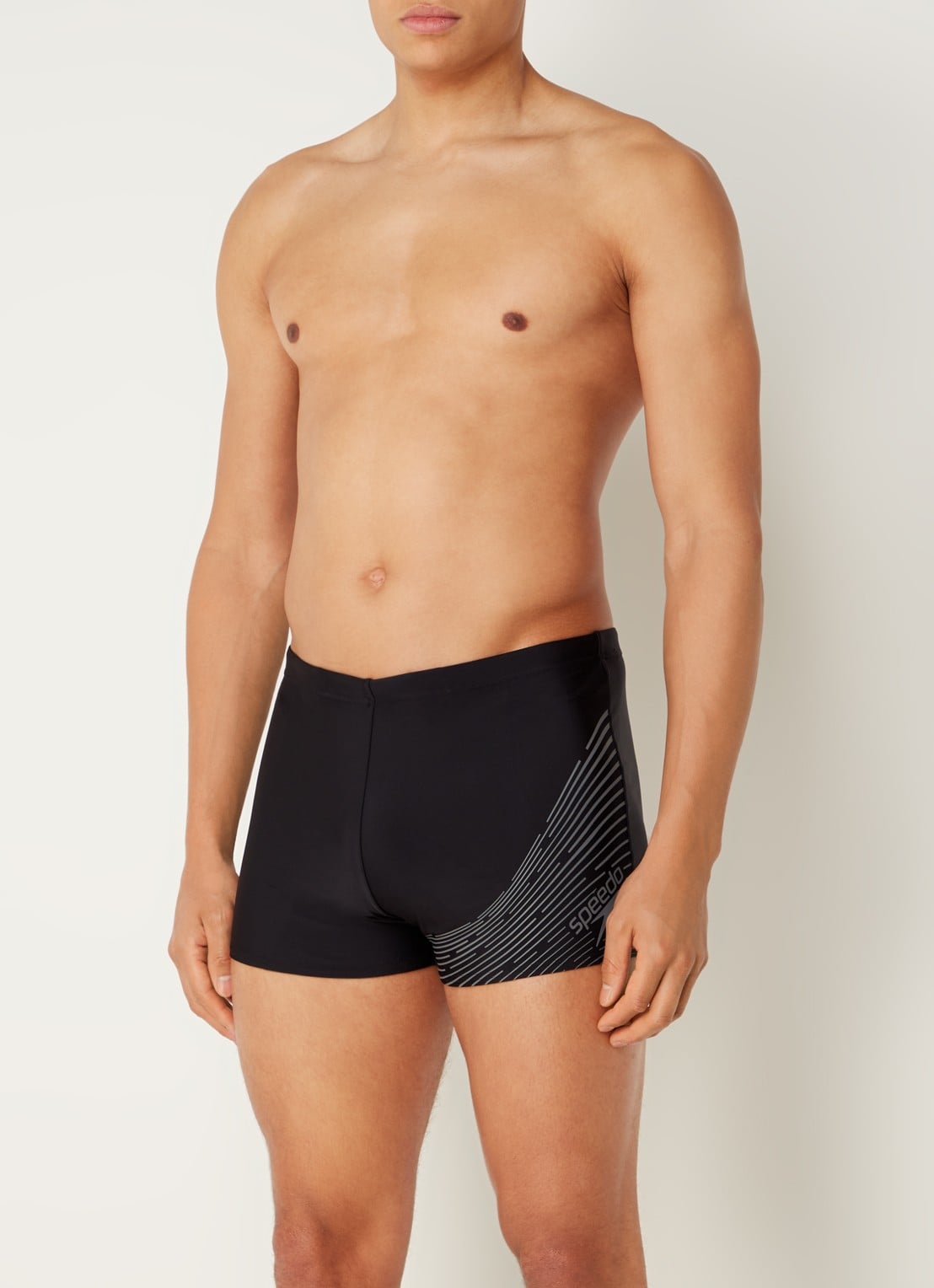 Speedo  Medley zwemboxer met logo - voorkant 4 zwart