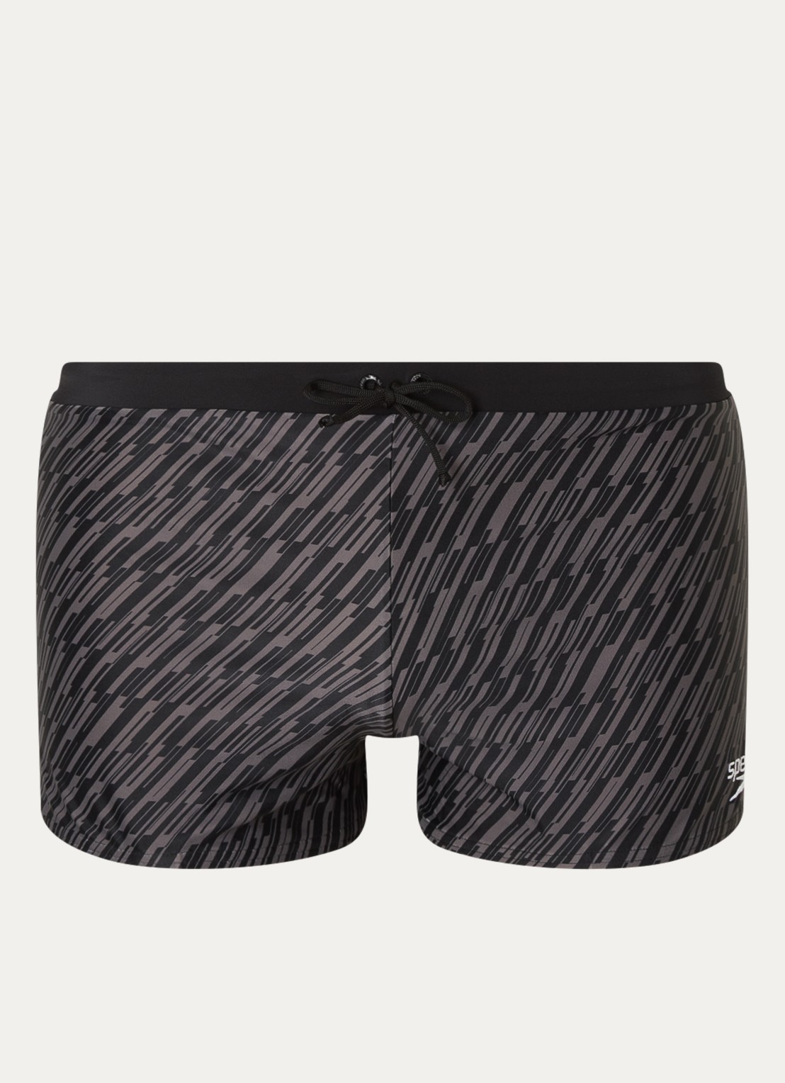 Speedo  Vamilton zwemboxer met print en logo - voorkant 3 donkergrijs
