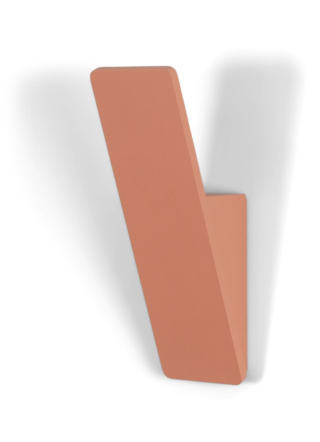 Spinder Angle 1 wandhaak 17 cm - voorkant oranjerood