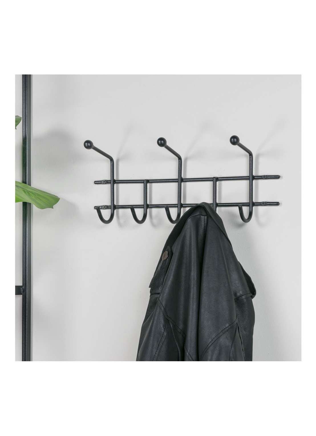 Spinder BARATO kapstok - 3 haken - voorkant 5 zwart