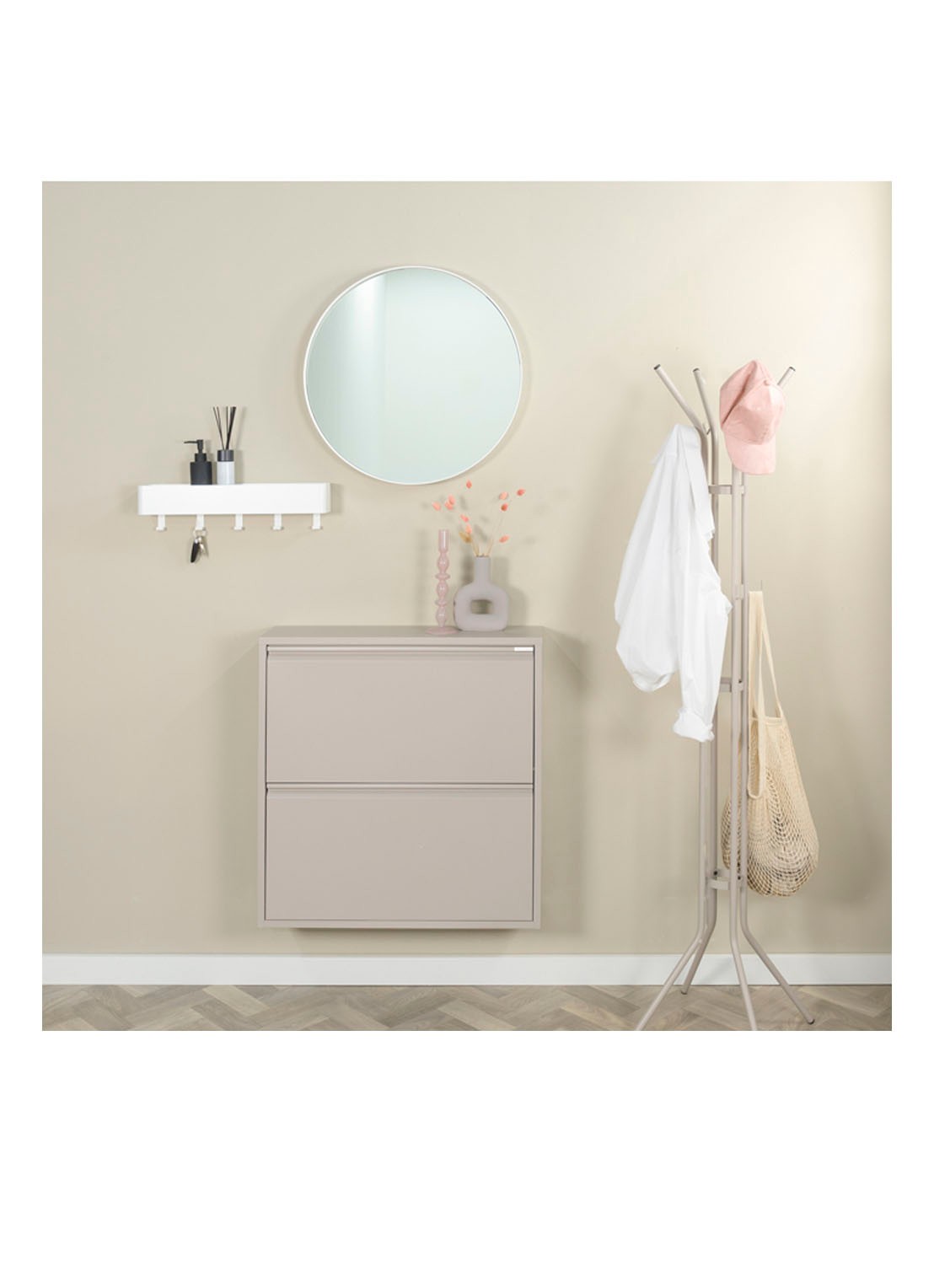 Spinder Billy 2 schoenenkast 75 cm met 2 vakken - detail 5 taupe
