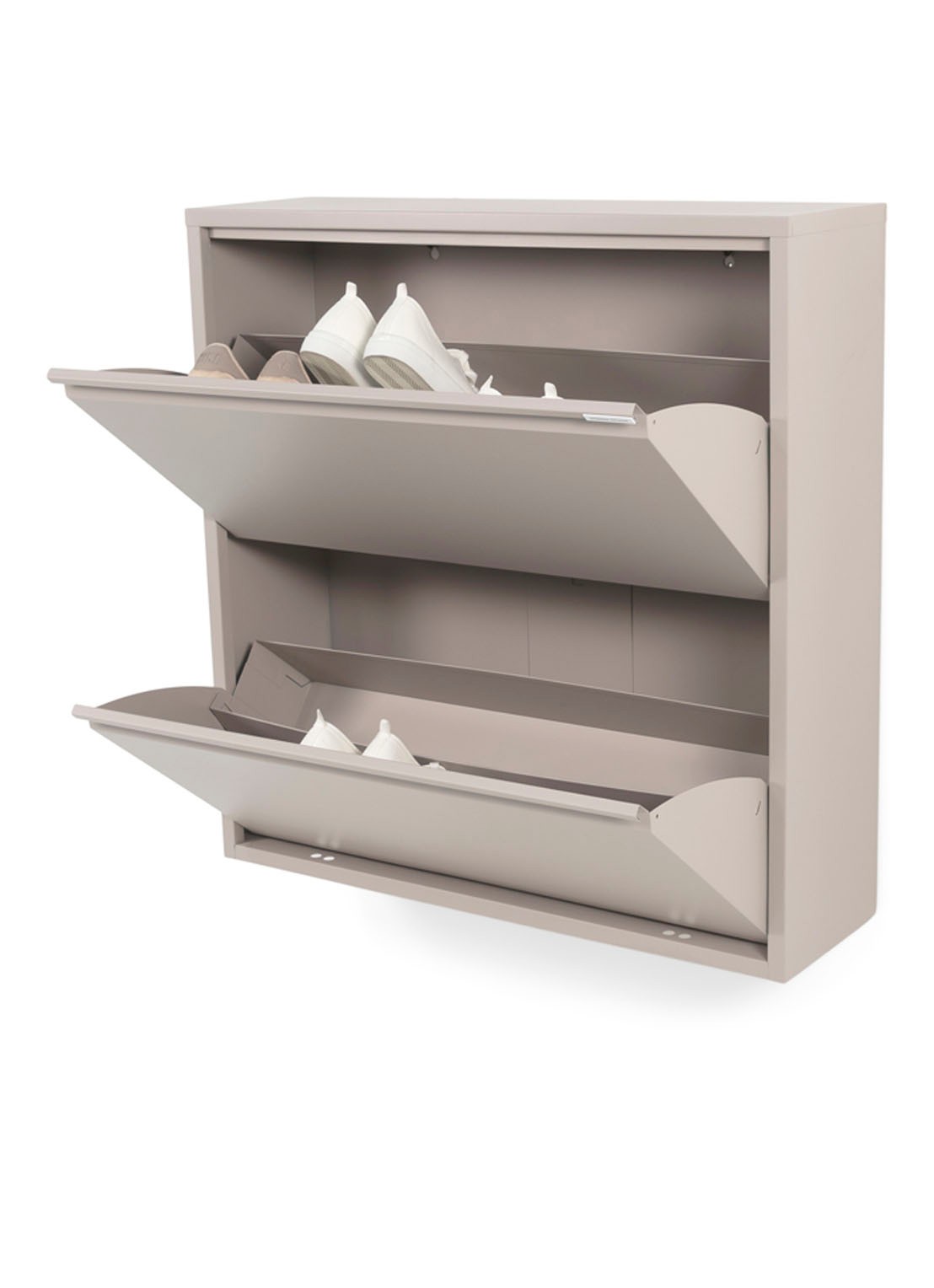 Spinder Billy 2 schoenenkast 75 cm met 2 vakken - voorkant 2 taupe