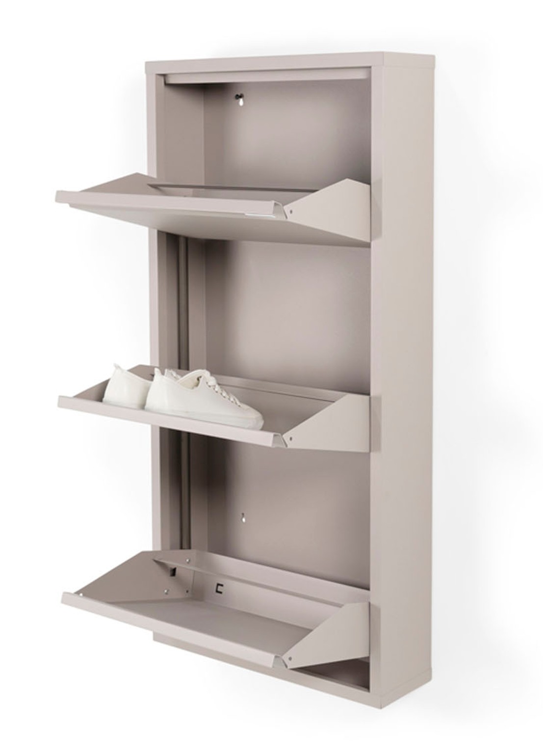 Spinder Billy 3 schoenenkast 50 cm met 3 vakken - voorkant 2 taupe