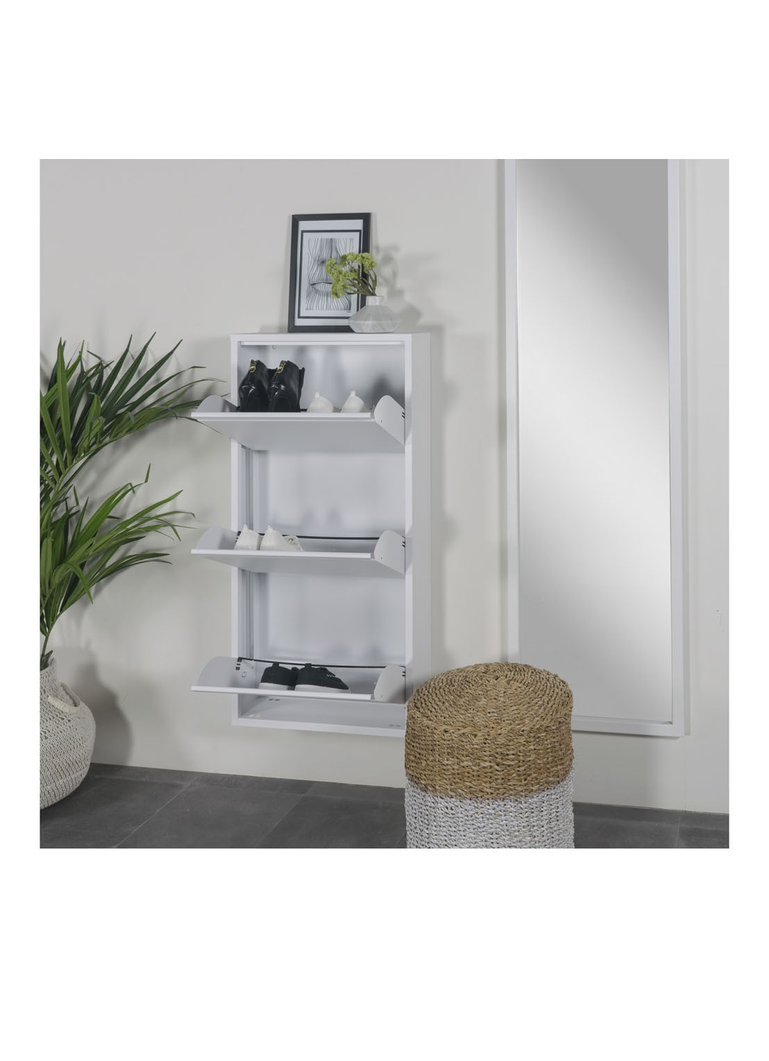Spinder Billy 3 schoenenkast 50 x 50 cm - voorkant 2 wit