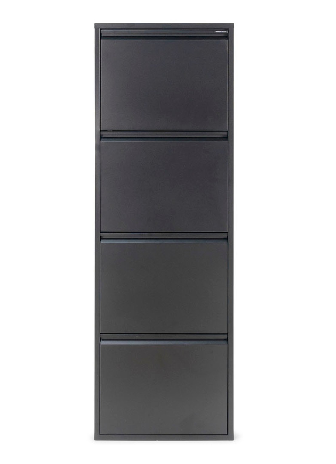 Spinder Billy 4 schoenenkast 150 x 50 cm - voorkant 6 zwart
