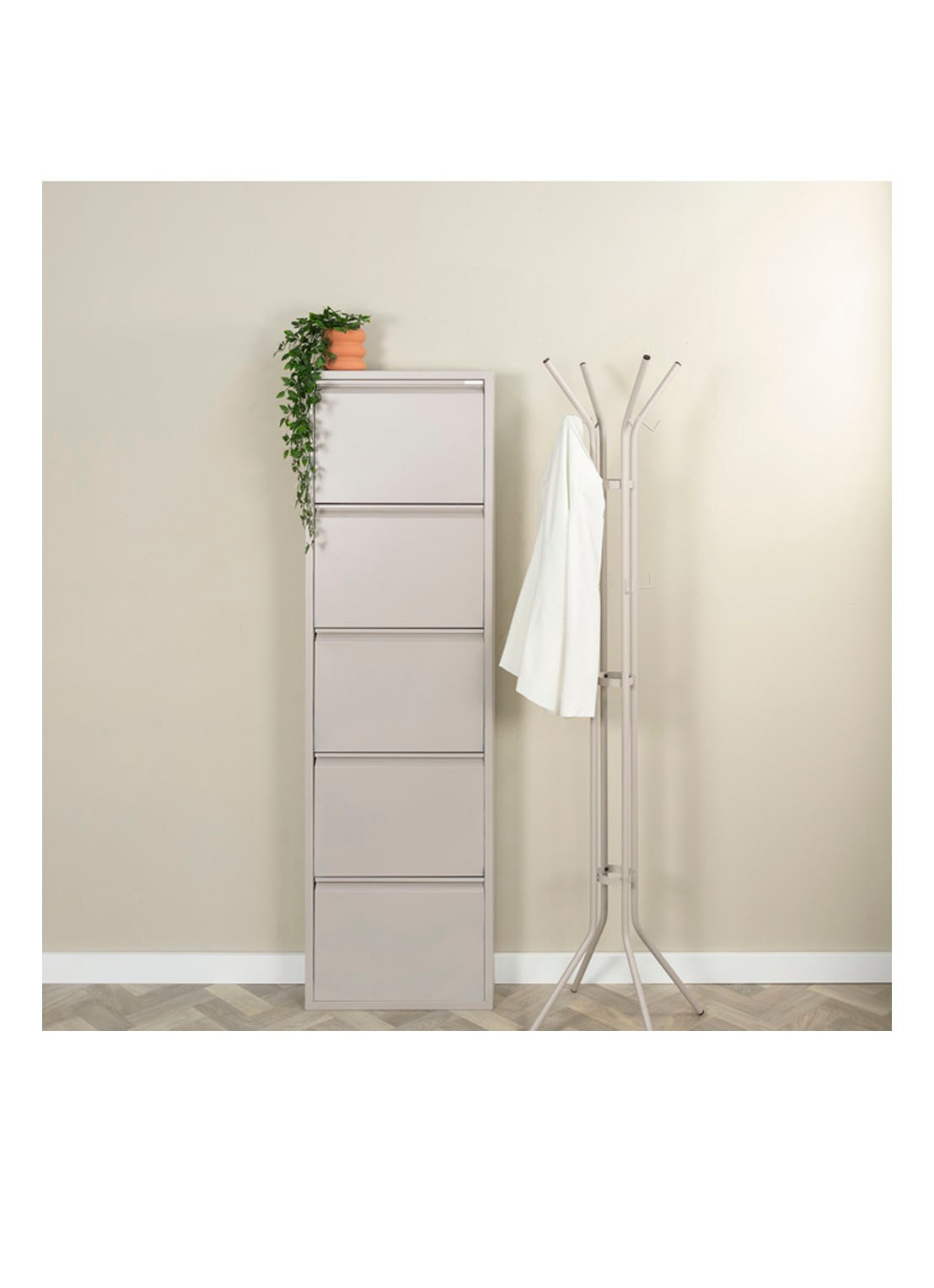 Spinder Billy 5 schoenenkast 169 x 50 cm - detail 5 taupe