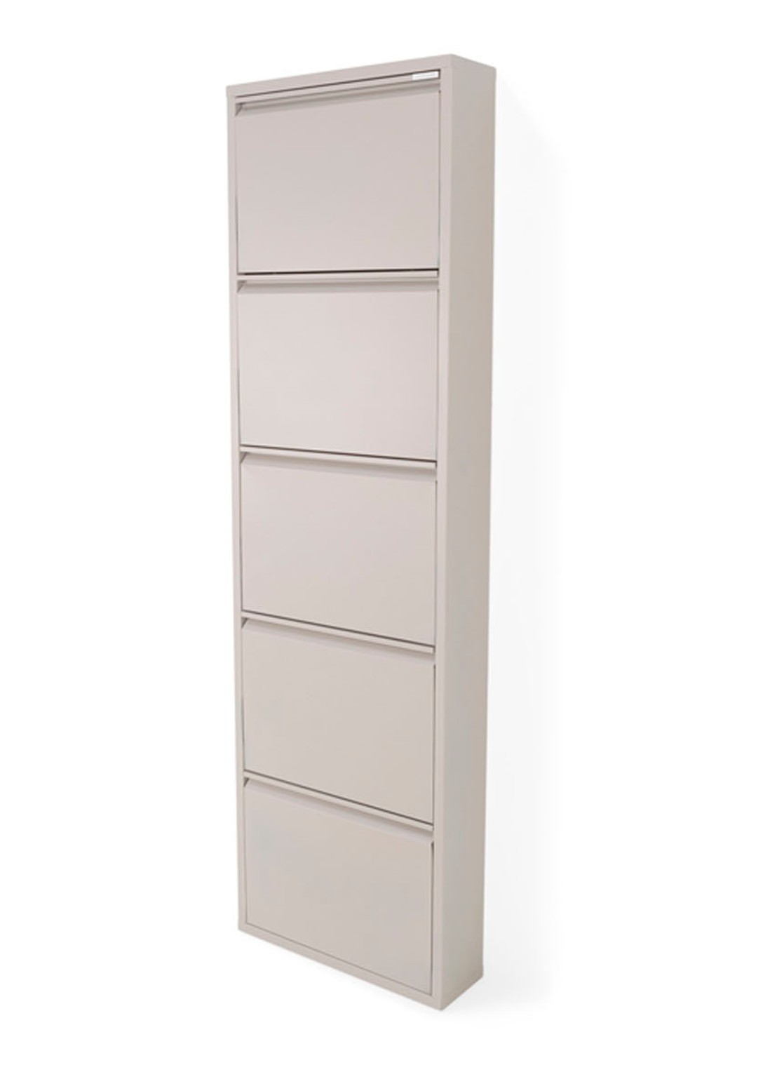 Spinder Billy 5 schoenenkast 169 x 50 cm - voorkant taupe