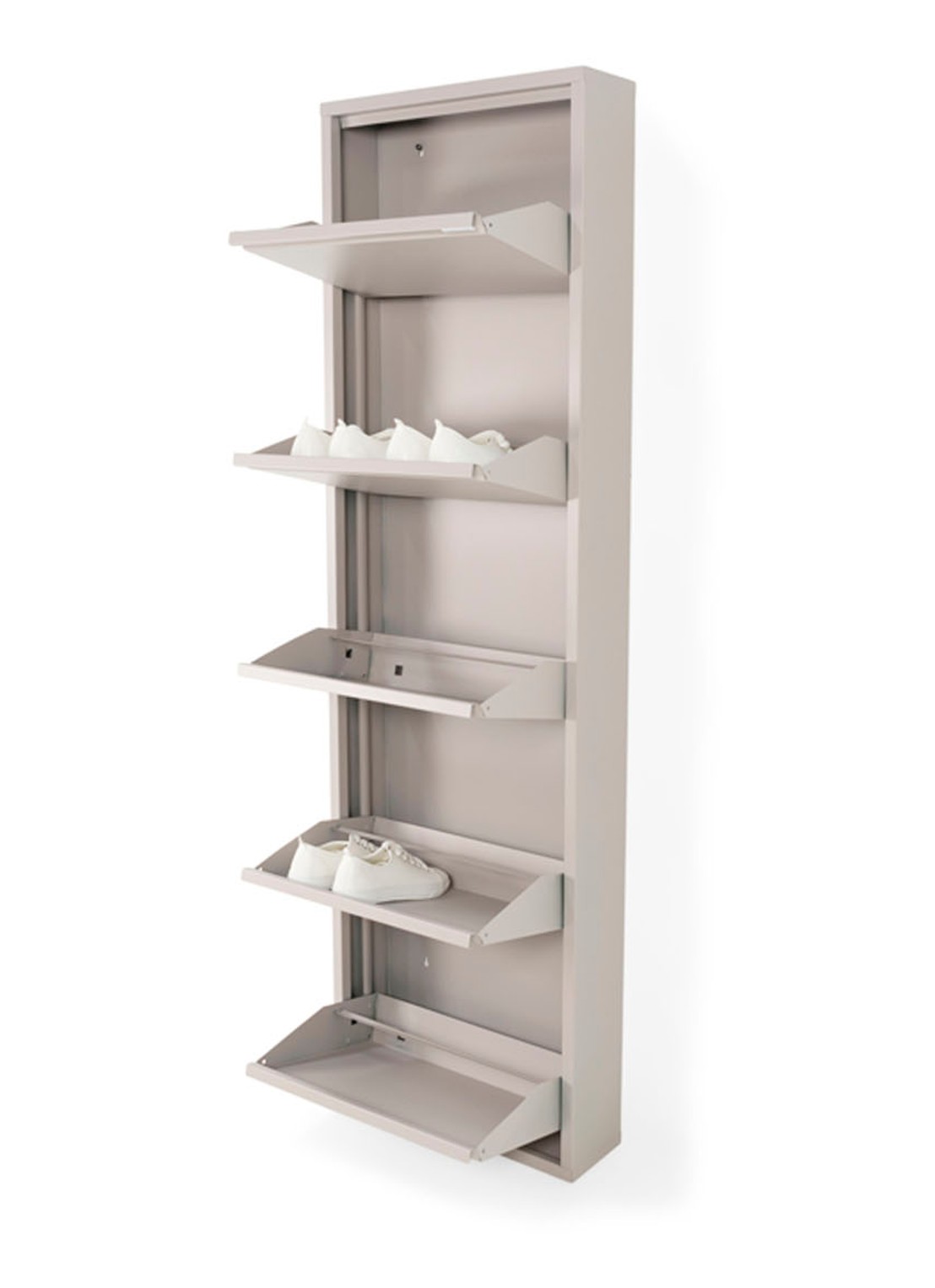 Spinder Billy 5 schoenenkast 169 x 50 cm - voorkant 2 taupe