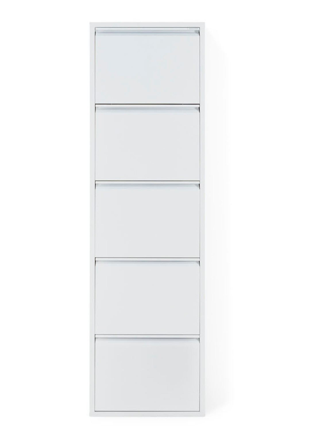 Spinder Billy 5 schoenenkast 50 x 50 x 170 cm - voorkant 4 wit