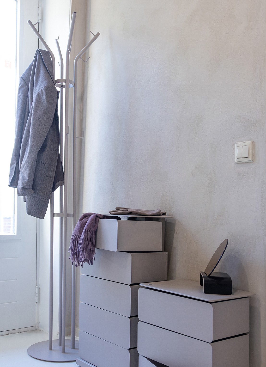 Spinder Charly kapstok 40 cm - voorkant 7 creme