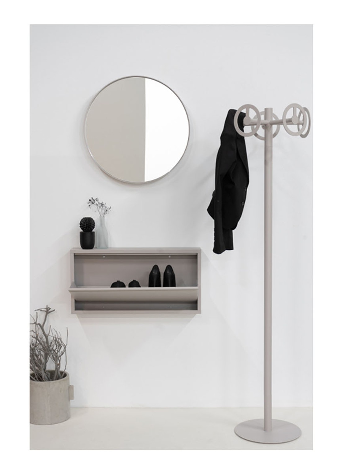 Spinder Donna 3 spiegel 60 cm - voorkant 5 taupe