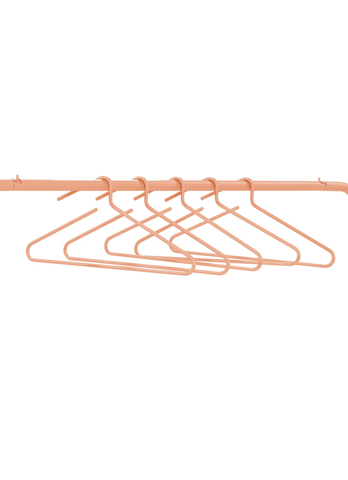Spinder Hang-On kledinghanger set van 5 - voorkant 5 orange