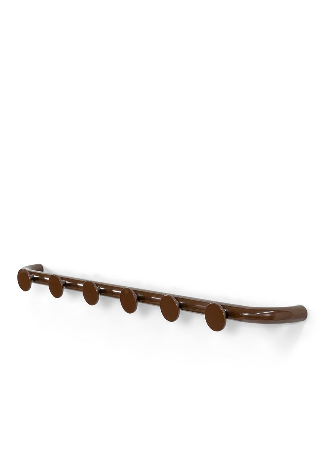 Spinder Retro 6 Wandkapstok - voorkant 2 chocoladebruin