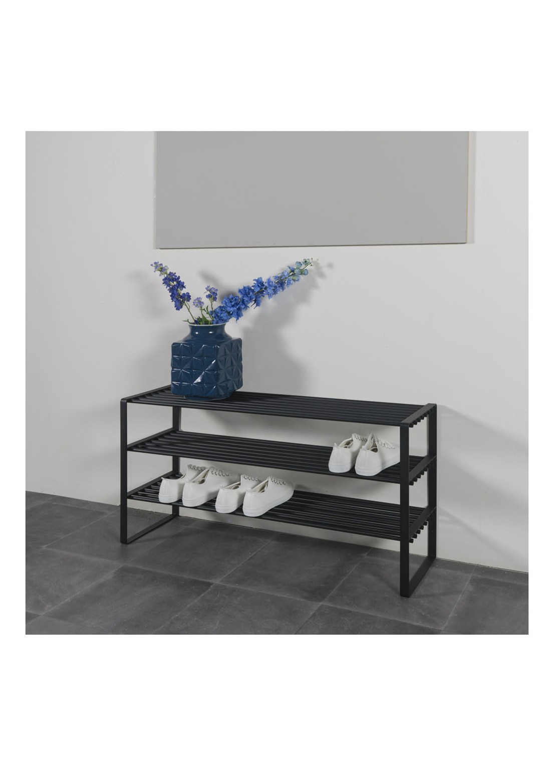 Spinder Rex 100 schoenenrek 100 cm - voorkant 4 zwart