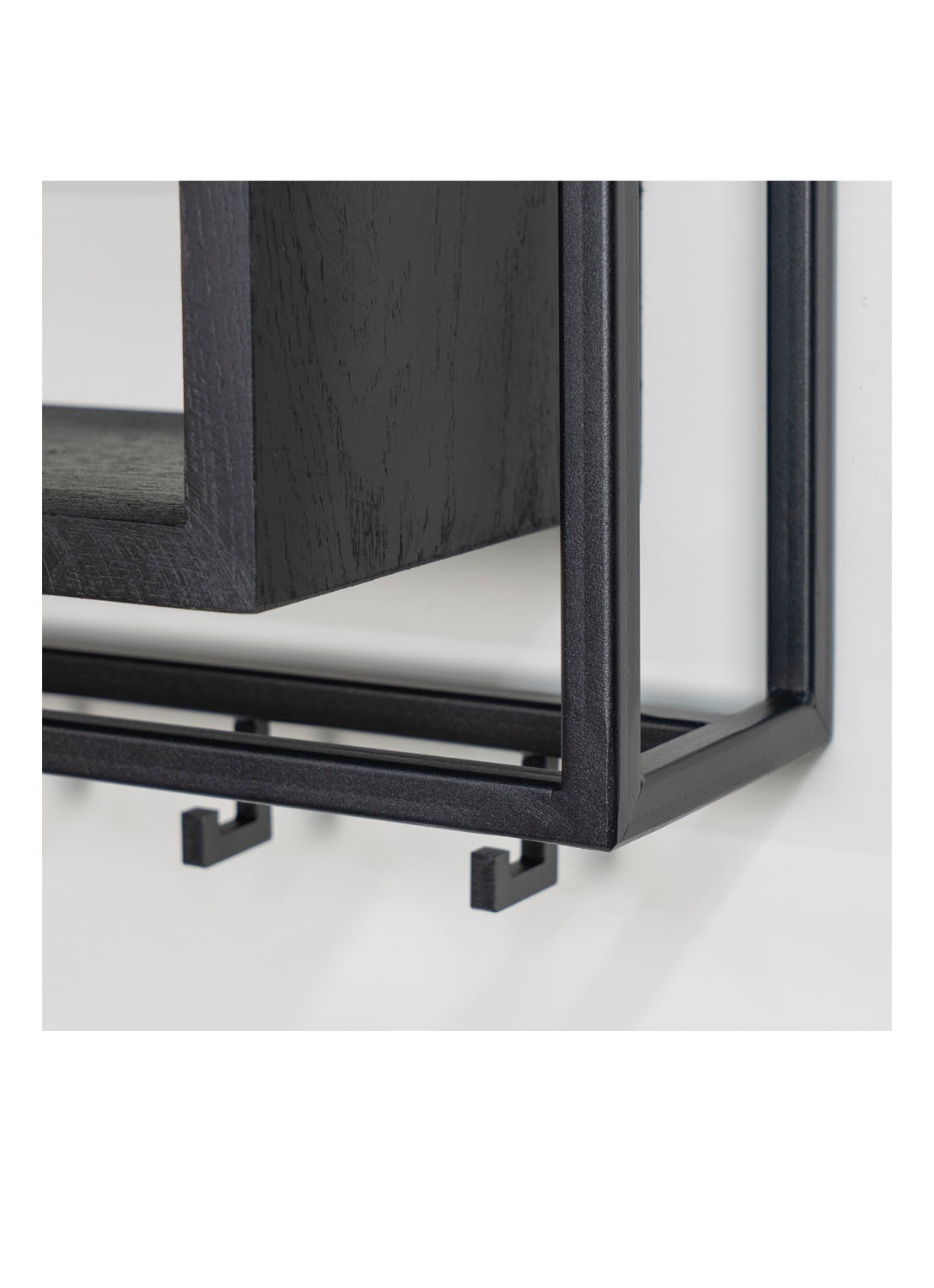 Spinder School 120 Black Edition kapstok 118 cm - detail 3 zwart