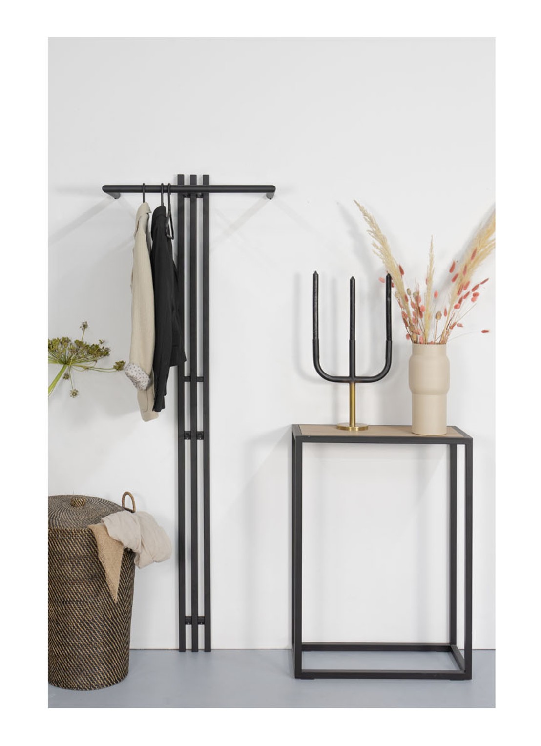 Spinder Senza kapstok 65 cm - voorkant 2 zwart