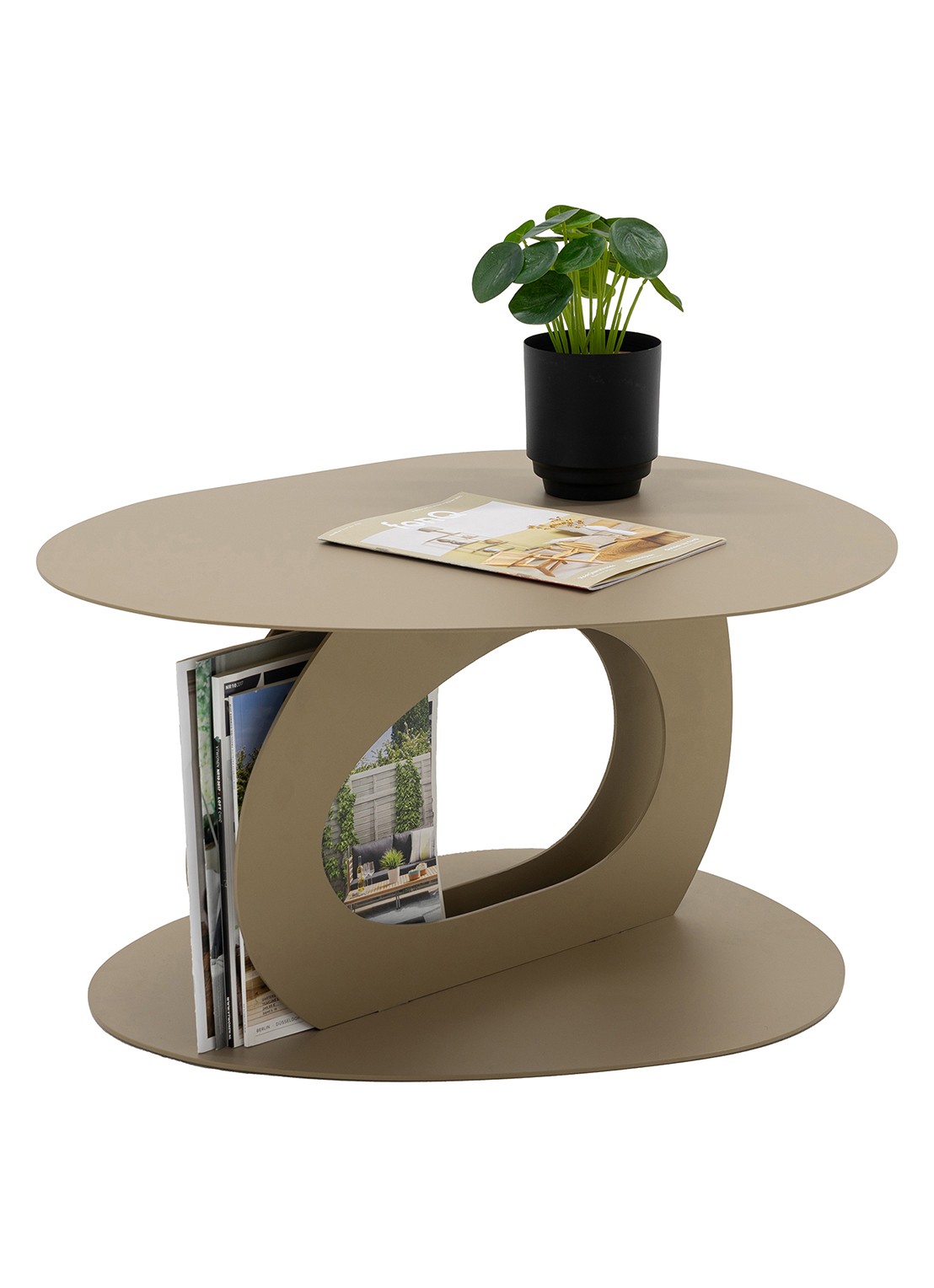 Spinder Tonda salontafel 35 cm - detail donkerbeige